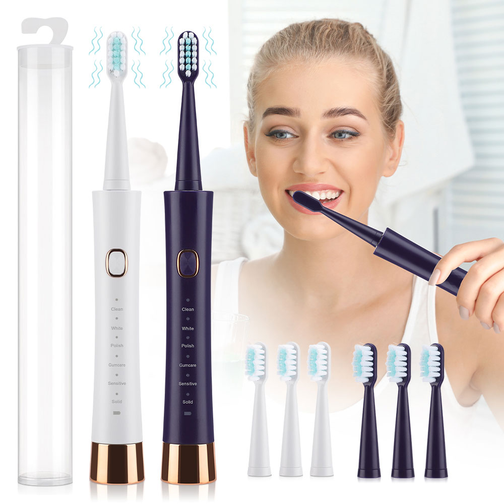 Teeth Whitening Or Tooth Whitening - 6 Modes Sonic Timer Electric Toothbrush