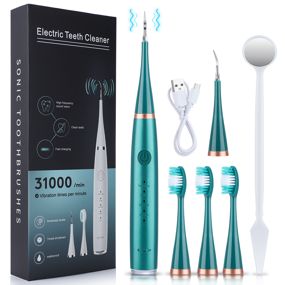 Teeth Whitening Or Tooth Whitening - 6 in 1 Ultrasonic Dental Cleaner